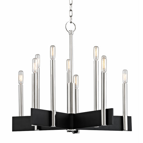 Hudson Valley Abrams Chandelier in Polished Nickel Finish Model: 8825-PN