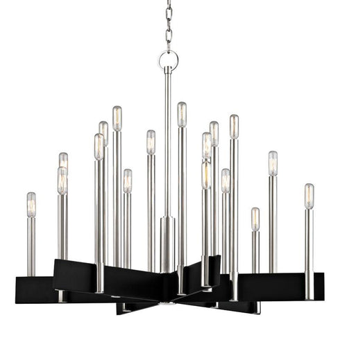 Hudson Valley Abrams Chandelier in Polished Nickel Finish Model: 8834-PN
