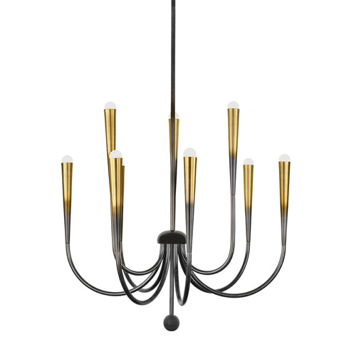 Hudson Valley ADLEY Chandelier in Gradient Brass Finish Model: CB3849-GB