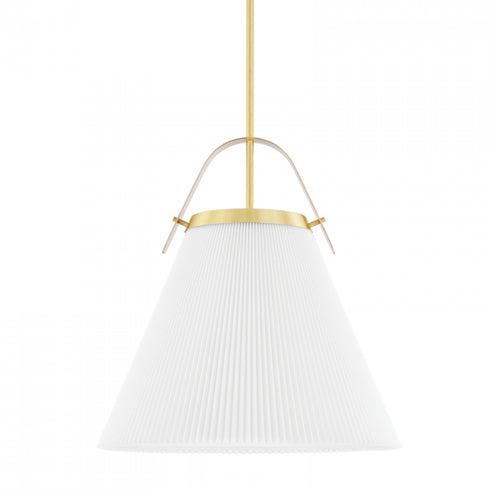 Hudson Valley Aldridge 1 LIGHT LARGE PENDANT in Aged Brass Finish Model: 9624-AGB