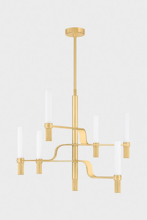 Hudson Valley Allentown Chandelier in Aged Brass Finish Model: 4006-AGB