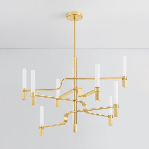 Hudson Valley Allentown Chandelier in Aged Brass Finish Model: 4008-AGB