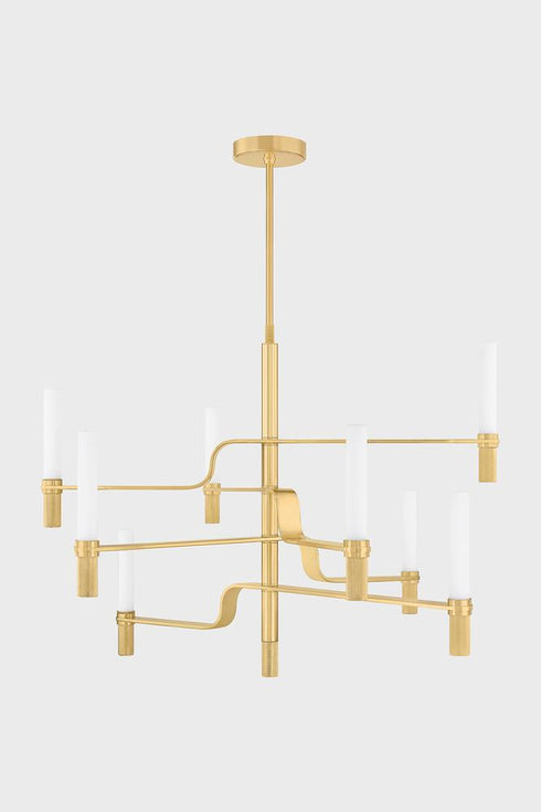 Hudson Valley Allentown Chandelier in Aged Brass Finish Model: 4008-AGB