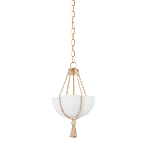 Hudson Valley AMBERLEY Pendant in Vintage Gold Leaf Finish Model: 1013-VGL