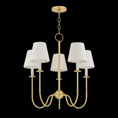 Hudson Valley Amina Chandelier in Aged Brass Finish Model: 6927-AGB