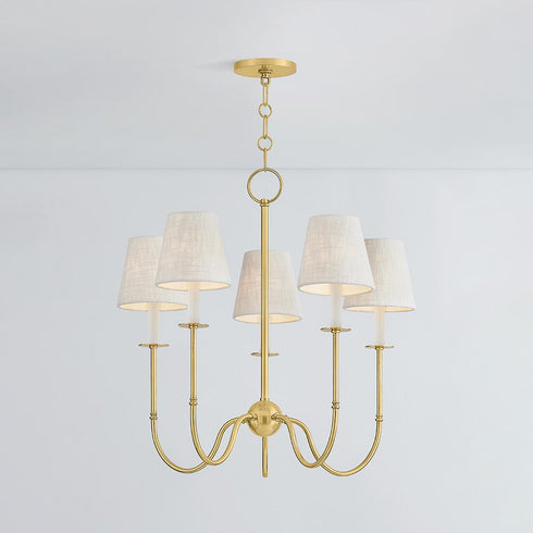 Hudson Valley Amina Chandelier in Aged Brass Finish Model: 6927-AGB