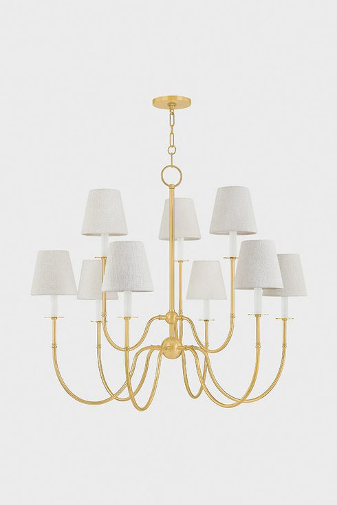 Hudson Valley Amina Chandelier in Aged Brass Finish Model: 6939-AGB