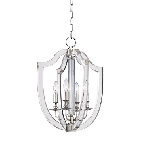 Hudson Valley Arietta 4 LIGHT PENDANT in Polished Nickel Finish Model: 6516-PN