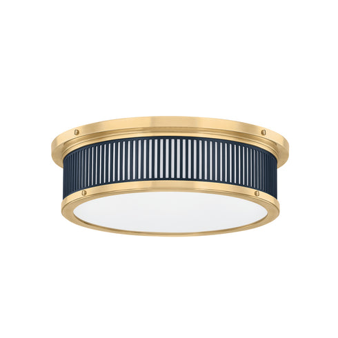 Hudson Valley Ashdown Flush Mount in Aged Brass Distressed Bronze Finish Model: MDS1901-AGB/DBL