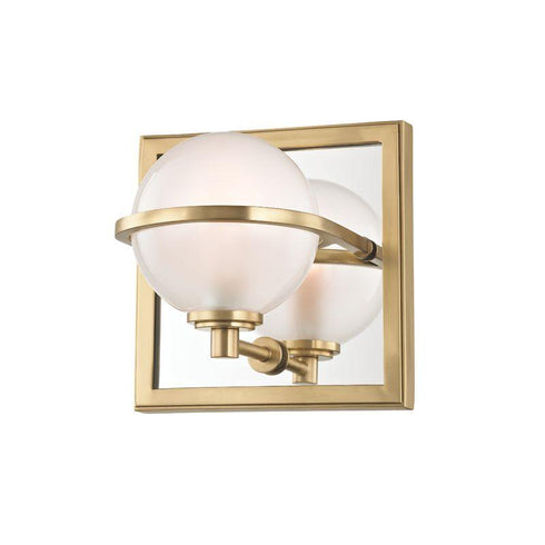 Hudson Valley Axiom Bath and Vanity in Aged Brass Finish Model: 6441-AGB