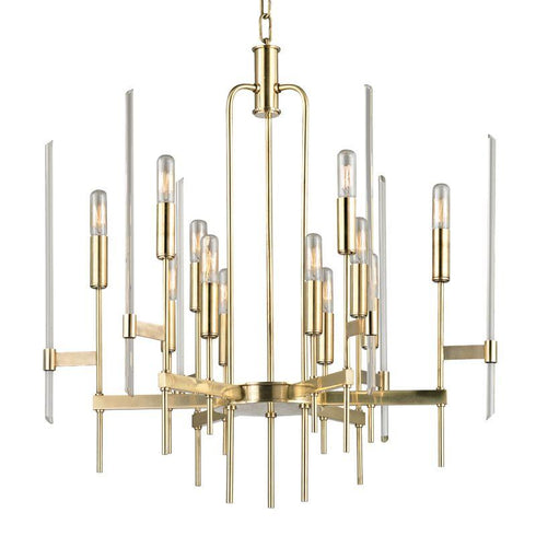 Hudson Valley Bari 12 LIGHT CHANDELIER in Aged Brass Finish Model: 9912-AGB