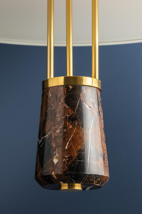 Hudson Valley Barnegat Pendant in Aged Brass Finish Model: 8336-AGB/SWH