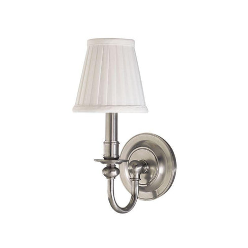 Hudson Valley Beekman 1 LIGHT WALL SCONCE in Satin Nickel Finish Model: 1901-SN