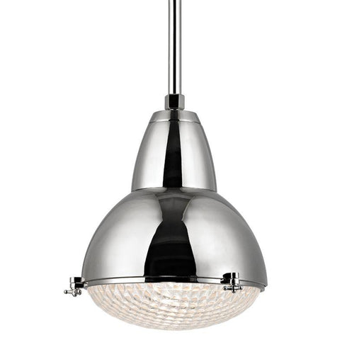 Hudson Valley Belmont 1 LIGHT PENDANT in Polished Nickel Finish Model: 8117-PN