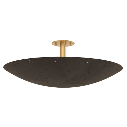 Hudson Valley BERN Flush Mount in Vintage Brass Bronze Finish Model: 8728-VB/BRZ