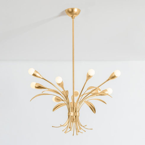 Hudson Valley Bilston Chandelier in Vintage Gold Leaf Finish Model: 1909-VGL