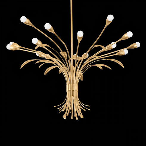 Hudson Valley Bilston Chandelier in Vintage Gold Leaf Finish Model: 1915-VGL