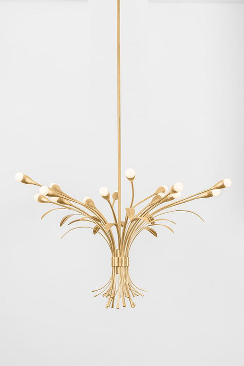 Hudson Valley Bilston Chandelier in Vintage Gold Leaf Finish Model: 1915-VGL