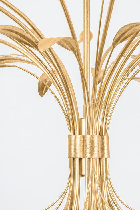 Hudson Valley Bilston Chandelier in Vintage Gold Leaf Finish Model: 1915-VGL