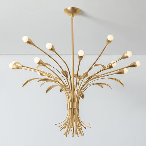 Hudson Valley Bilston Chandelier in Vintage Gold Leaf Finish Model: 1915-VGL