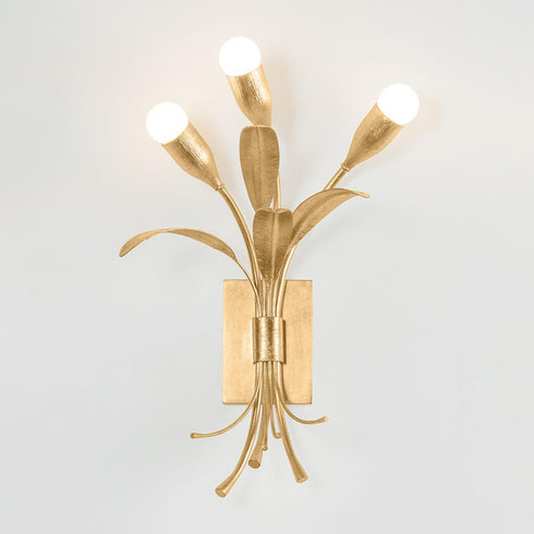 Hudson Valley Bilston Wall Sconce in Vintage Gold Leaf Finish Model: 1903-VGL