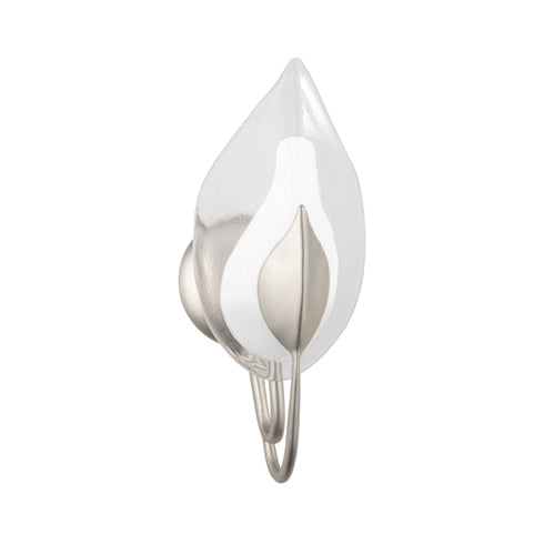 Hudson Valley Blossom 1 LIGHT WALL SCONCE in Silver Leaf Finish Model: 4801-SL
