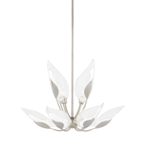 Hudson Valley Blossom 10 LIGHT CHANDELIER in Silver Leaf Finish Model: 4829-SL