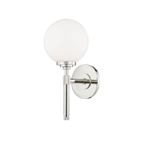 Hudson Valley Bowery 1 LIGHT BATH BRACKET in Polished Nickel Finish Model: 3701-PN