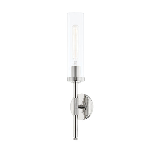 Hudson Valley Bowery 1 LIGHT WALL SCONCE in Polished Nickel Finish Model: 3700-PN
