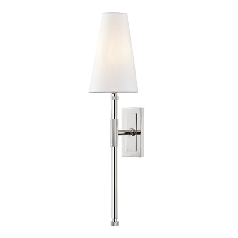Hudson Valley Bowery 1 LIGHT WALL SCONCE in Polished Nickel Finish Model: 3721-PN