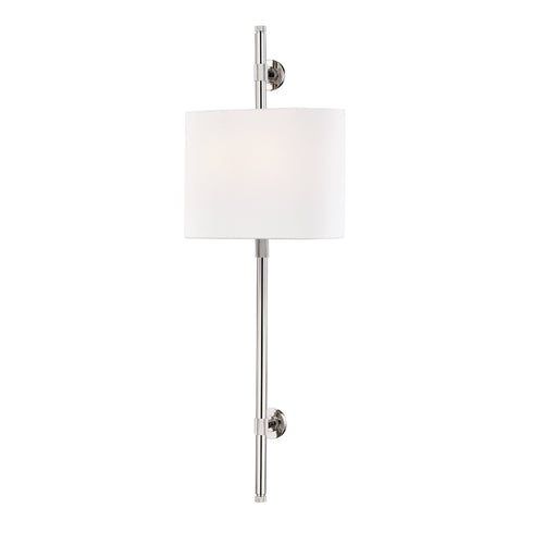 Hudson Valley Bowery 2 LIGHT WALL SCONCE in Polished Nickel Finish Model: 3722-PN