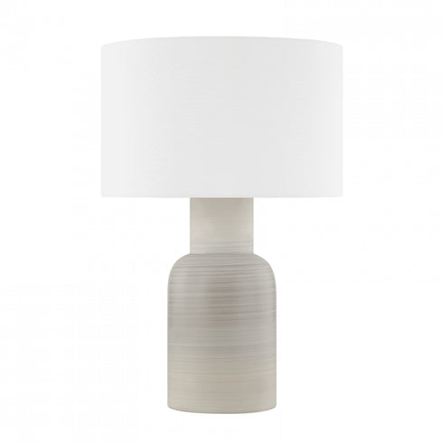 Hudson Valley Breezy Point 1 LIGHT TABLE LAMP in Aged Brass/Matte Dune Ceramic Finish Model: L2060-AGB/CMD