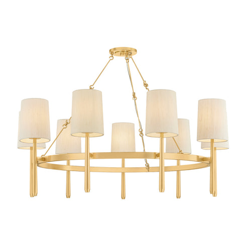 Hudson Valley BRIDGETON Chandelier in Aged Brass Finish Model: 1779-AGB