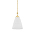 Hudson Valley Bronson Pendant in Aged Brass/White Plaster Finish Model: BKO1500-AGB/WP