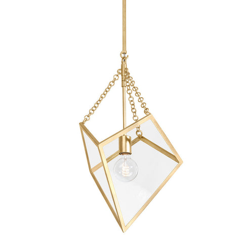 Hudson Valley Brookfield 1 LIGHT LANTERN in Vintage Gold Leaf Finish Model: 2523-VGL