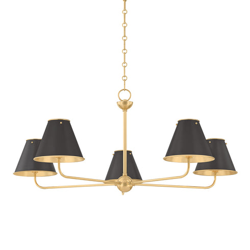 Hudson Valley Burghley Chandelier in Aged Brass Distressed Bronze Finish Model: MDS2000-AGB/DB