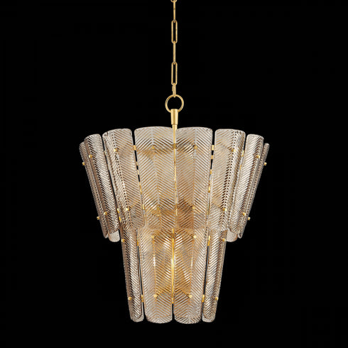 Hudson Valley Cassian Chandelier in Vintage Gold Leaf Finish Model: 7910-VGL
