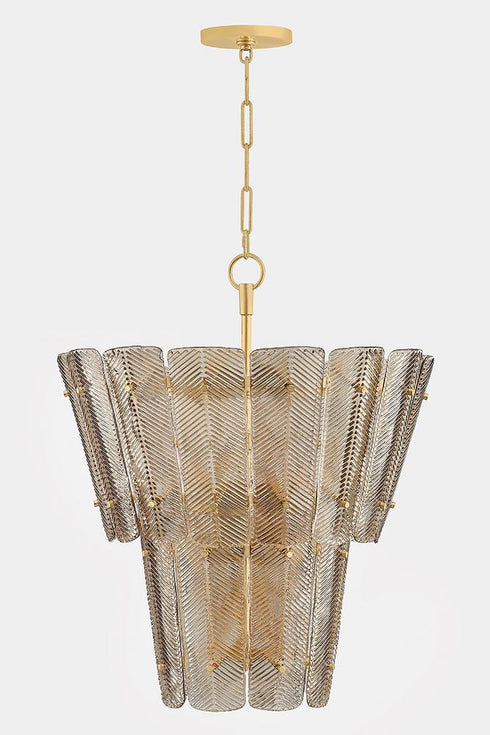 Hudson Valley Cassian Chandelier in Vintage Gold Leaf Finish Model: 7910-VGL