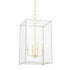Hudson Valley Chaselton 4 LIGHT LANTERN in Aged Brass Finish Model: MDS1201-AGB/OW