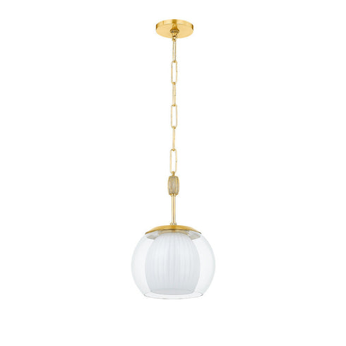 Hudson Valley Clementon Pendant in Aged Brass Finish Model: 7310-AGB