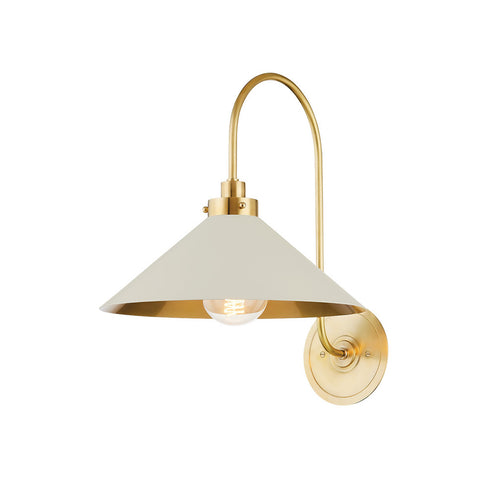 Hudson Valley Clivedon 1 LIGHT SCONCE in Aged Brass Finish Model: MDS1400-AGB/OW