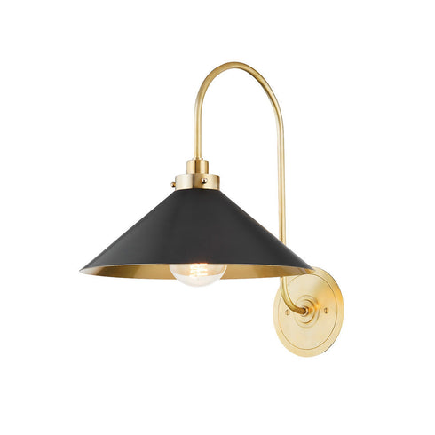 Hudson Valley Clivedon 1 LIGHT SCONCE in Aged Brass Finish Model: MDS1400-AGB/DB