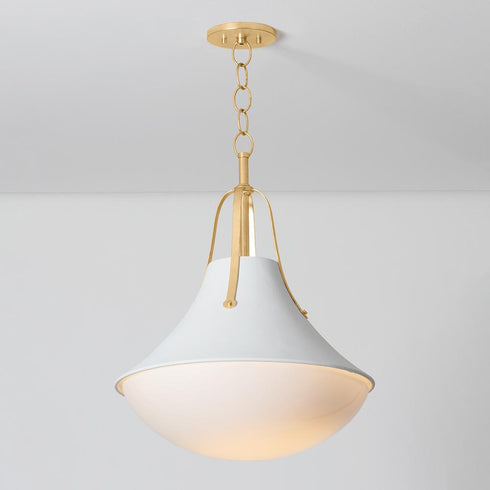 Hudson Valley Coventry Pendant in Vintage Gold Leaf Finish Model: 4516-VGL/WP