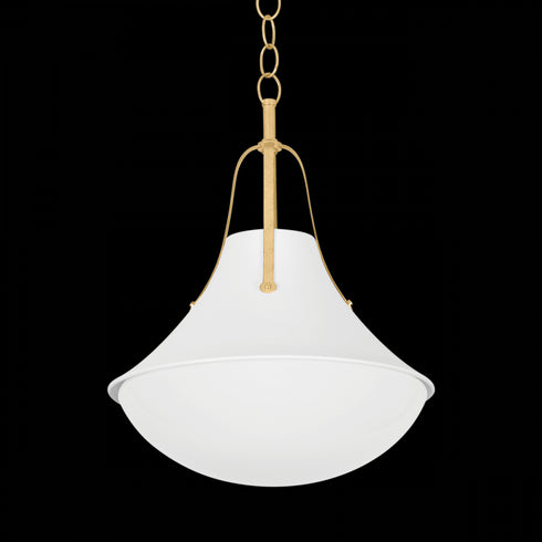 Hudson Valley Coventry Pendant in Vintage Gold Leaf Finish Model: 4520-VGL/WP