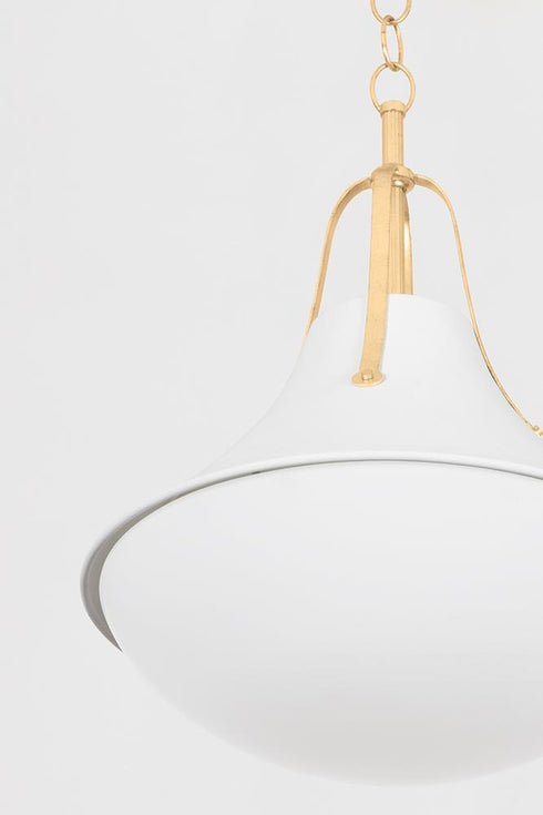 Hudson Valley Coventry Pendant in Vintage Gold Leaf Finish Model: 4520-VGL/WP