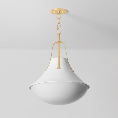 Hudson Valley Coventry Pendant in Vintage Gold Leaf Finish Model: 4520-VGL/WP