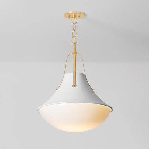 Hudson Valley Coventry Pendant in Vintage Gold Leaf Finish Model: 4520-VGL/WP
