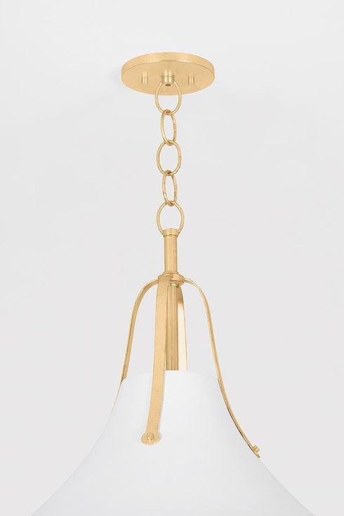 Hudson Valley Coventry Pendant in Vintage Gold Leaf Finish Model: 4520-VGL/WP