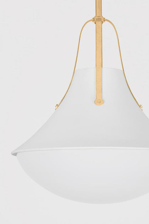 Hudson Valley Coventry Pendant in Vintage Gold Leaf Finish Model: 4520-VGL/WP