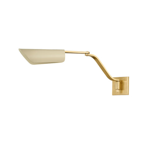 Hudson Valley Douglaston Wall Sconce in Aged Brass/ Soft Sand Finish Model: 6810-AGB/SSD
